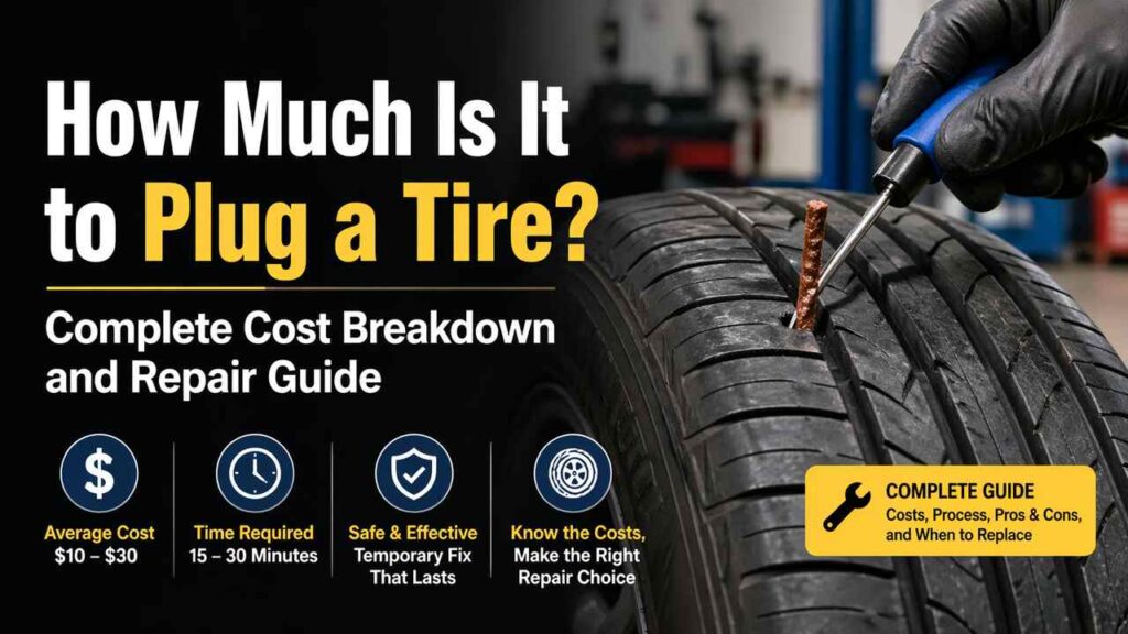 How Much Is It to Plug a Tire? Complete Cost Breakdown and Repair Guide Mechanic plugging a punctured tire with repair tool