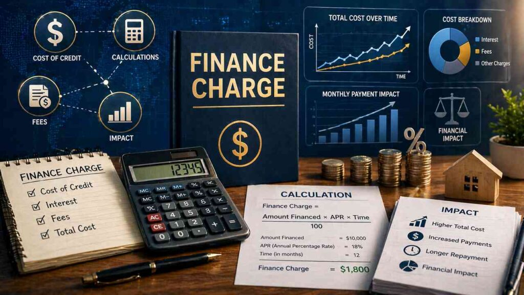 What Is a Finance Charge? A Complete Guide to Costs, Calculations, and Impact Finance charge calculation with calculator, charts, and cost breakdown visuals